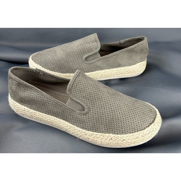 Esprit Nadine Espadrille Slip On Taupe Shoes Jute Wrapped Platform Sole 9.5 NEW - Picture 8 of 16